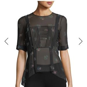 Veronica Beard Brayden Papyrus Floral Hi Low Top